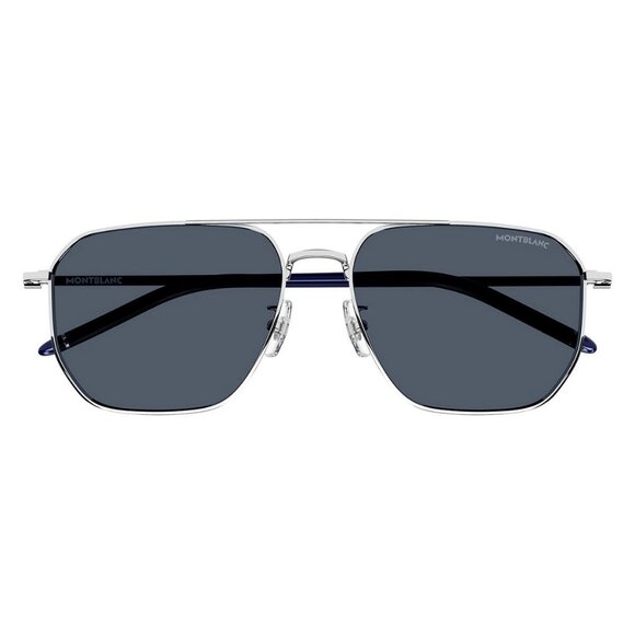 New MONT BLANC Silver Square MB0367SA 004 Sunglasses Women - Picture 2 of 3